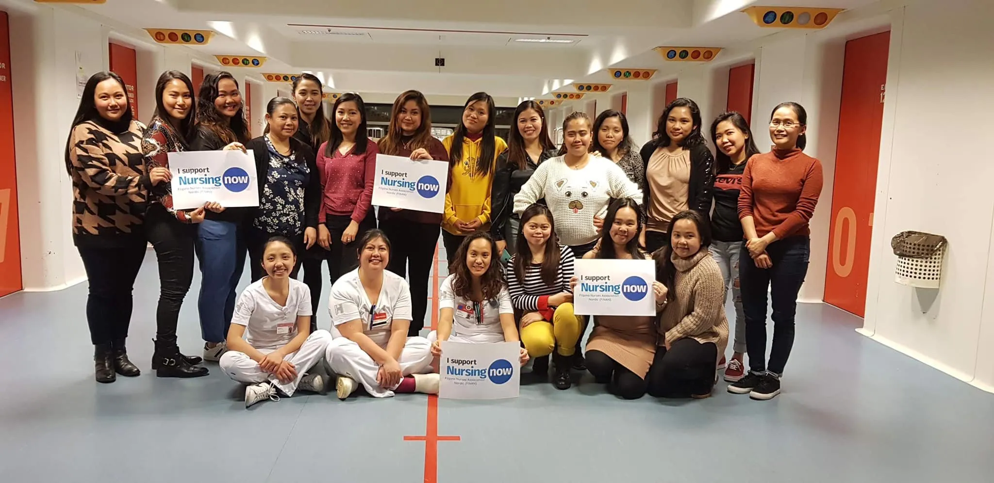 Filipino Nurses Association - Kingdom of Denmark Chapter members at 'I support Nursing Now' campaign event
